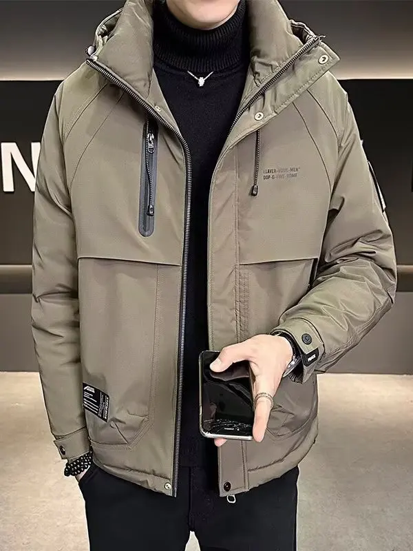 

Новая осенняя элитная мужская Fce Jaet, повседневная свободная рабочая одежда с капюшоном, универсальный топ Haome из полиэфирного волокна, застежка-молния