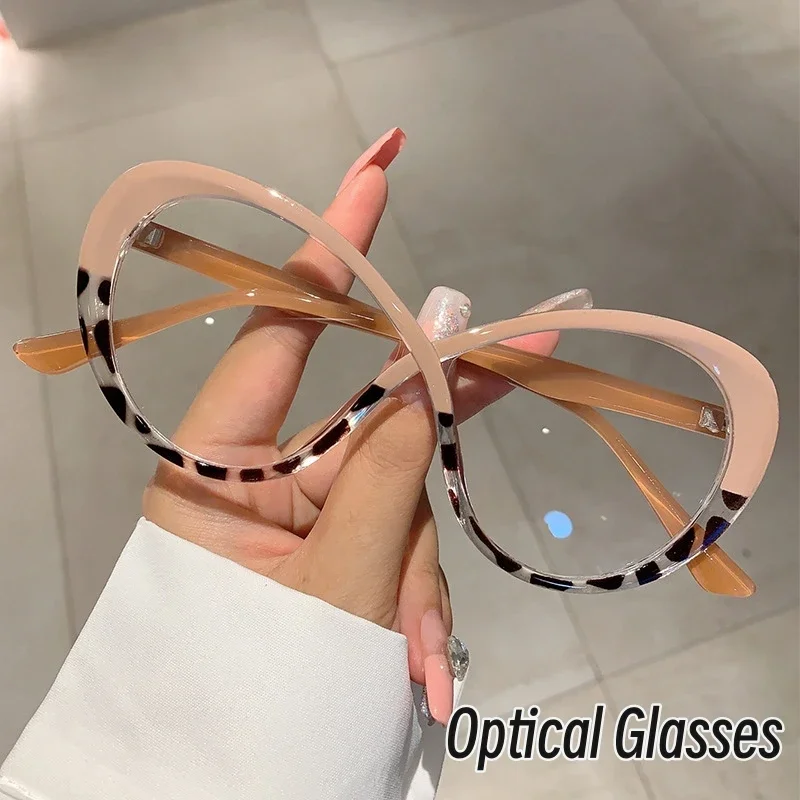 

Fashion Elliptical Plain Glasses High Appearance Blue Light Resistant Optical Glasses Women Luxury Brand Computer Eyewear