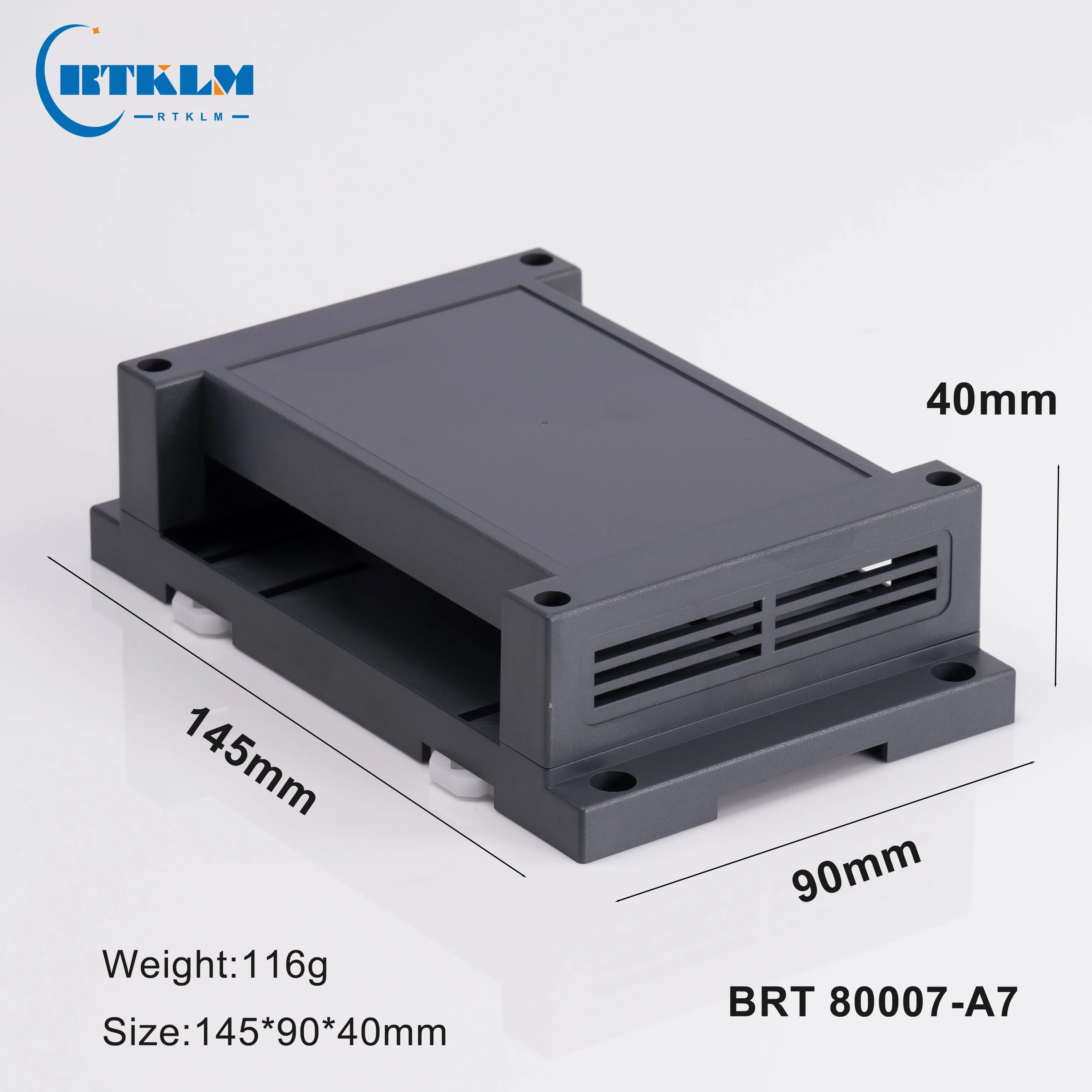 DIY Plastic Enclosure Din Rail Electronics Junction Box 145x90x40mm Rail Mounted Electronic Control Panel Housing