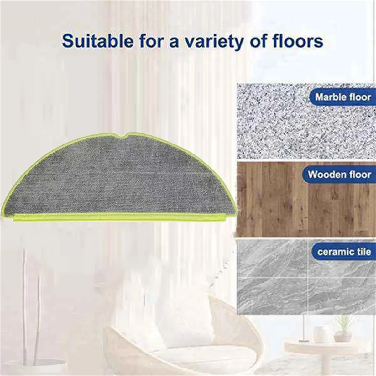 

【50% OFF】6PCS Replacement Mop Cloth for 205 Combo / 205 Vac Robot Vacuum Cleaner Spare Parts Washable Mop Pad