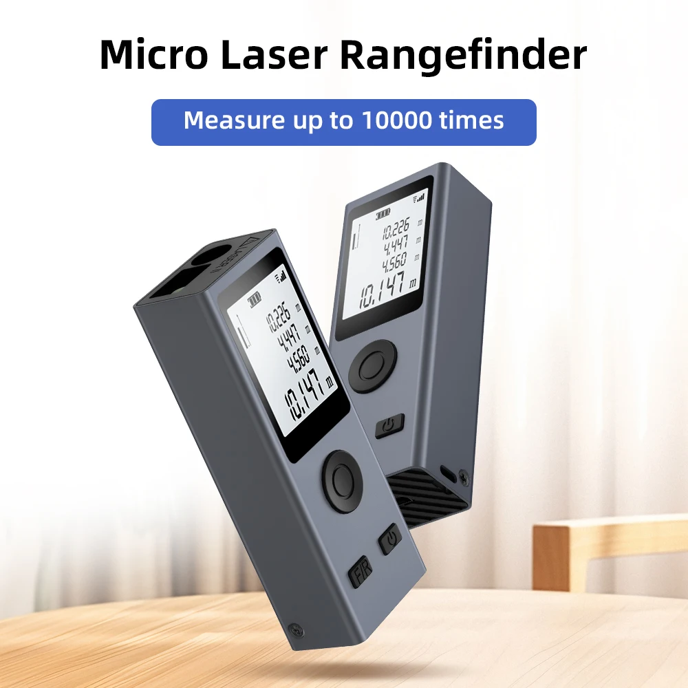 Mini Laser Rangefinder Digital Tape Measure Ruler USB Charge Aluminum Alloy Fuselage