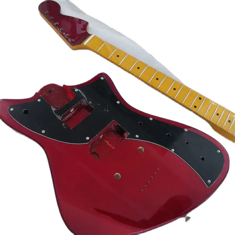 Metal Red Lacquer Guitar Body and Neck, Custom Various Color, Semi-Finished Products, Free Transportation