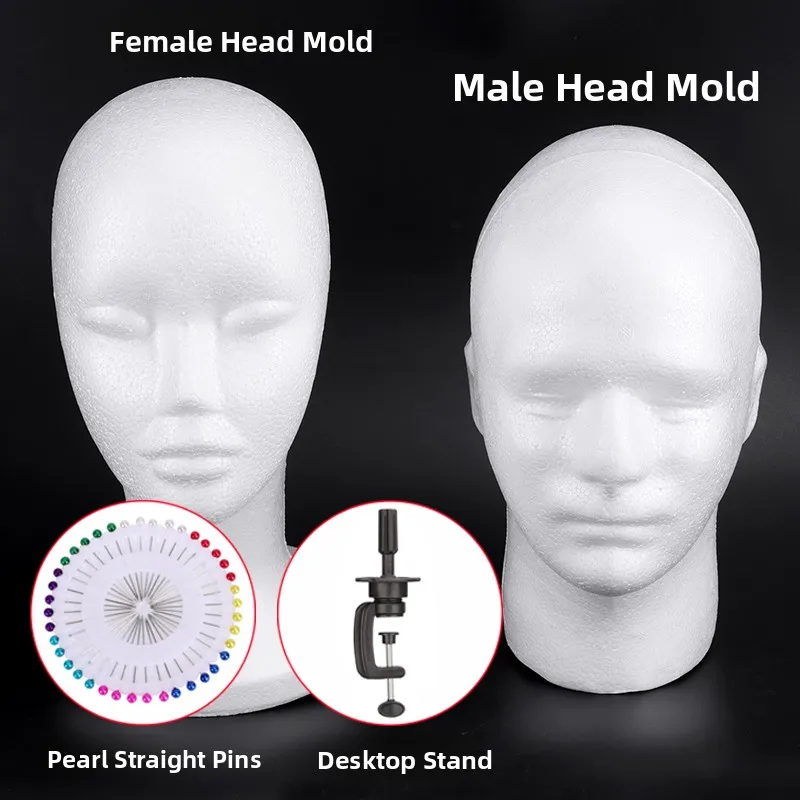 

Foam Head Cosplay Wig eup Hair Sling Fem Sle Furry Ladyhead Model Hairdring Prop for Men And Women