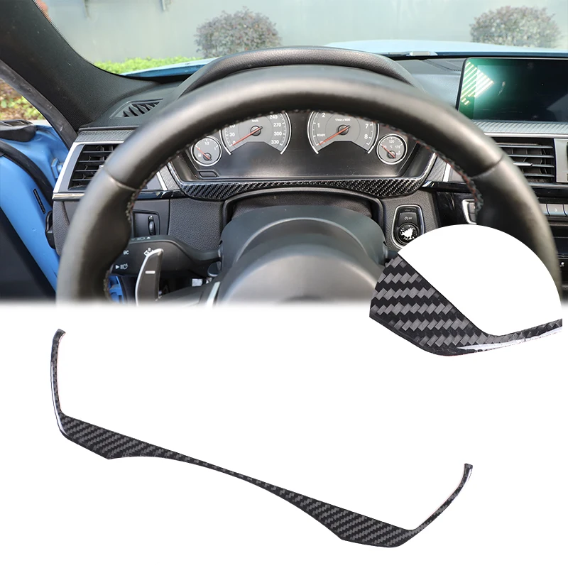 For BMW  M3 M4 3 /4 Series F30 F80 F82 F83 2013-2019 Soft Carbon Fiber Sticker Car Speedometer Frame Trim Dashboard frame