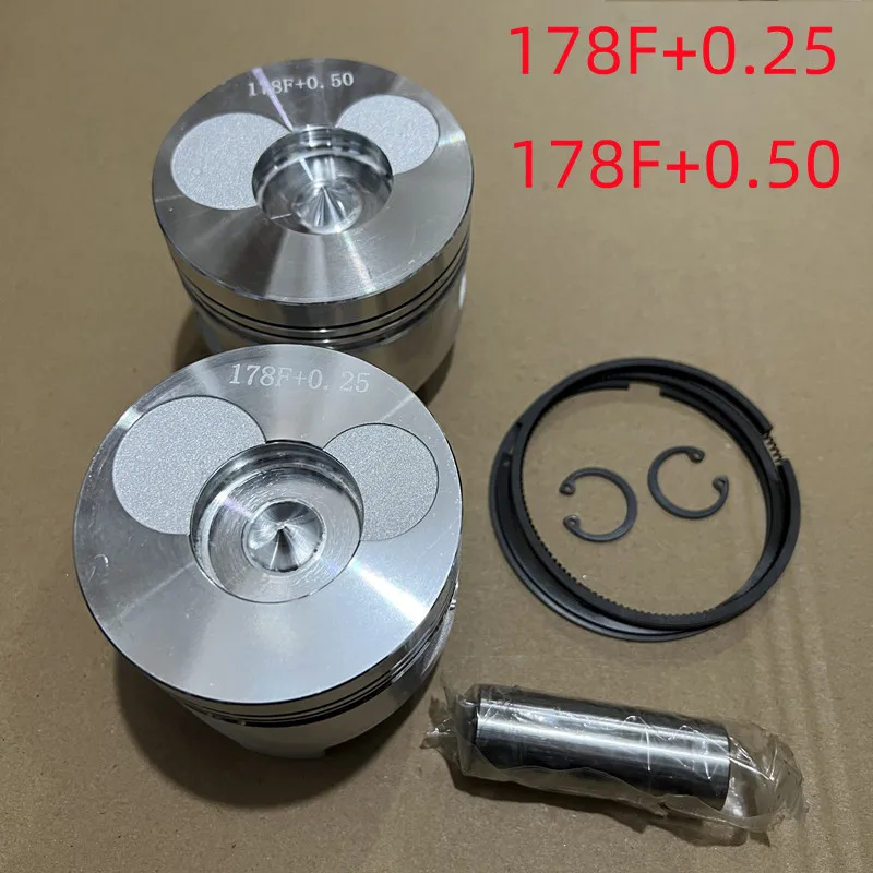 

178F enlarged 0.25 0.5 Piston ring pin kit 178F+0.25 178F+0.5 Single cylinder air-cooled diesel engine micro cultivator parts