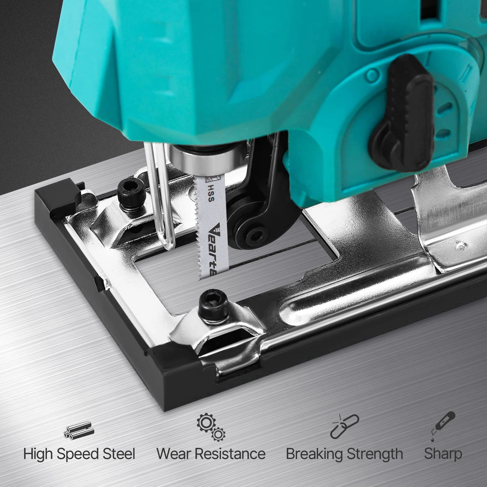 Vearter T118A 5 قطعة 3 بوصة (77 مللي متر) مجموعة شفرات المنشار 21TPI HSS T-عرقوب دقيقة للألمنيوم والمعادن الرقيقة وأدوات قطع النحاس