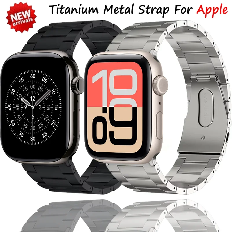 

Титановый металлический ремешок для Apple Watch Ultra 2 49 мм 11 10 9 8 7, легкий модный браслет iWatch 6 5 4 SE 45 мм 41/42/40/44/46 мм