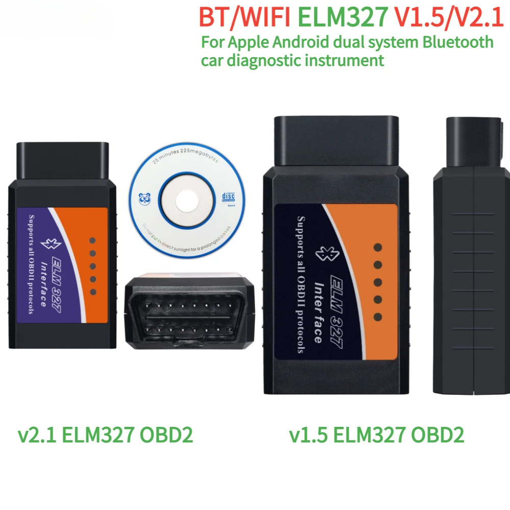 

OBD2 Scanner ELM327 WI-FI/BT V1.5 WIFI OBD 2 Automotive Detector Bluetooth WI-FI 1.5 IOS Android Car Diagnostic Tool Code Reader