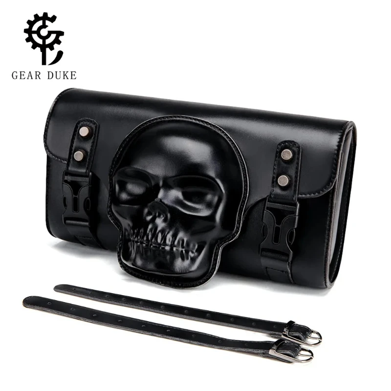 

New Motorcycle Front Bag Vintage Tool Saddlebag Front Fork Handlebar Bag PU Storage Motorbike Tool Bag for Tools and Essential