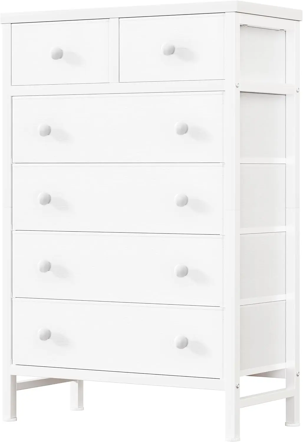 White Chest Of Drawers For Bedroom Dresser With 6 Drawer Fabric Dressers For Closet Girls Modern