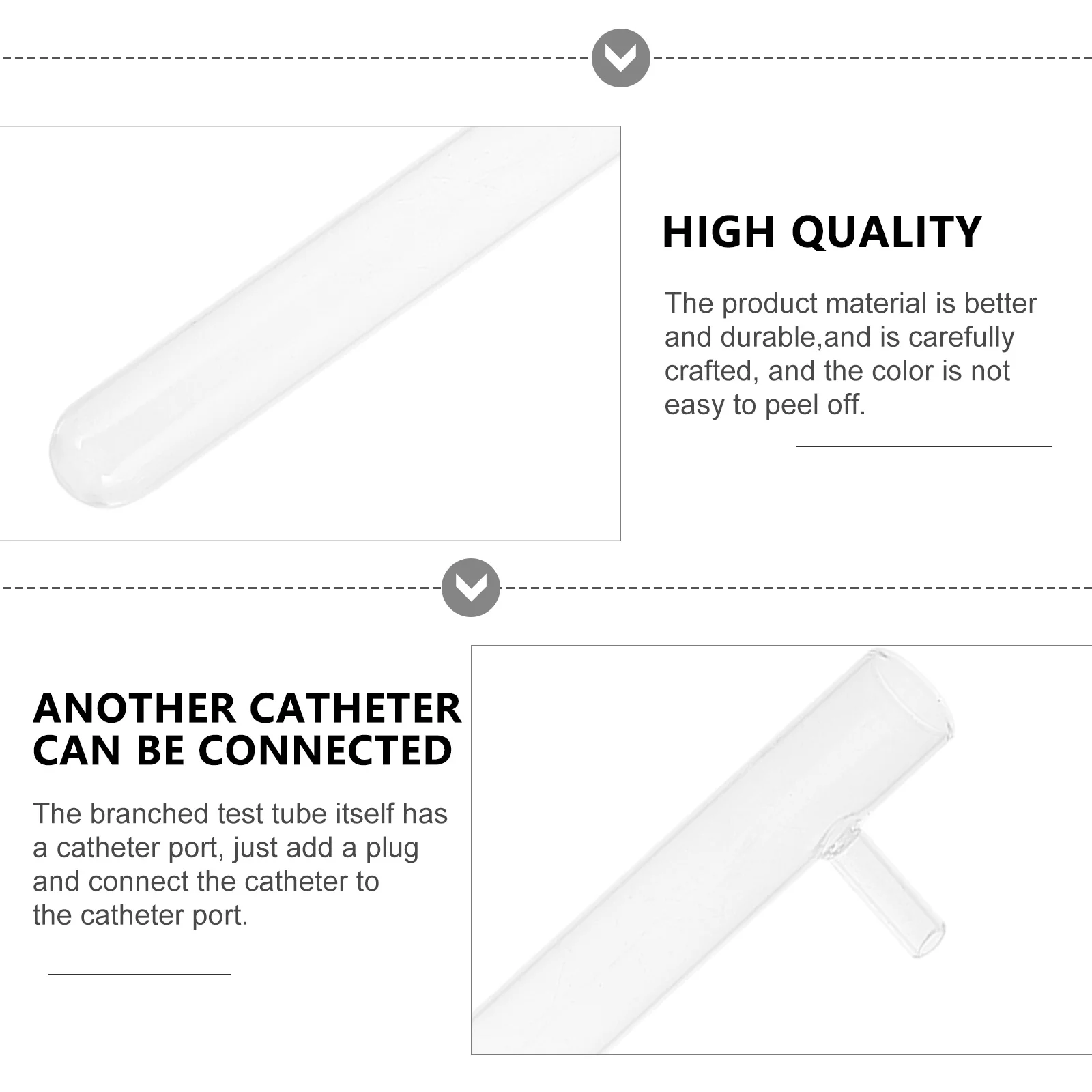 

6Pcs Laboratory Side Arm Test Tube Borosilicate Glass High Temperature Resistant Transparent Glassware Science Experiment