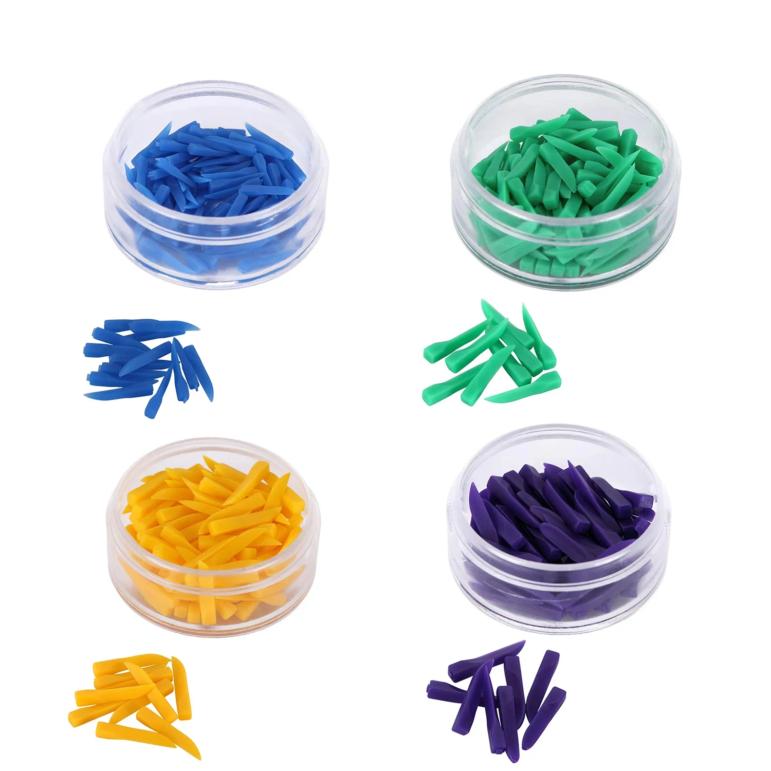 100Pcs Dental Disposable Wedge Dental Interdental Wedge Plastic Dentist Tooth Gap Wedge Specially Treated Tips Gum Protection