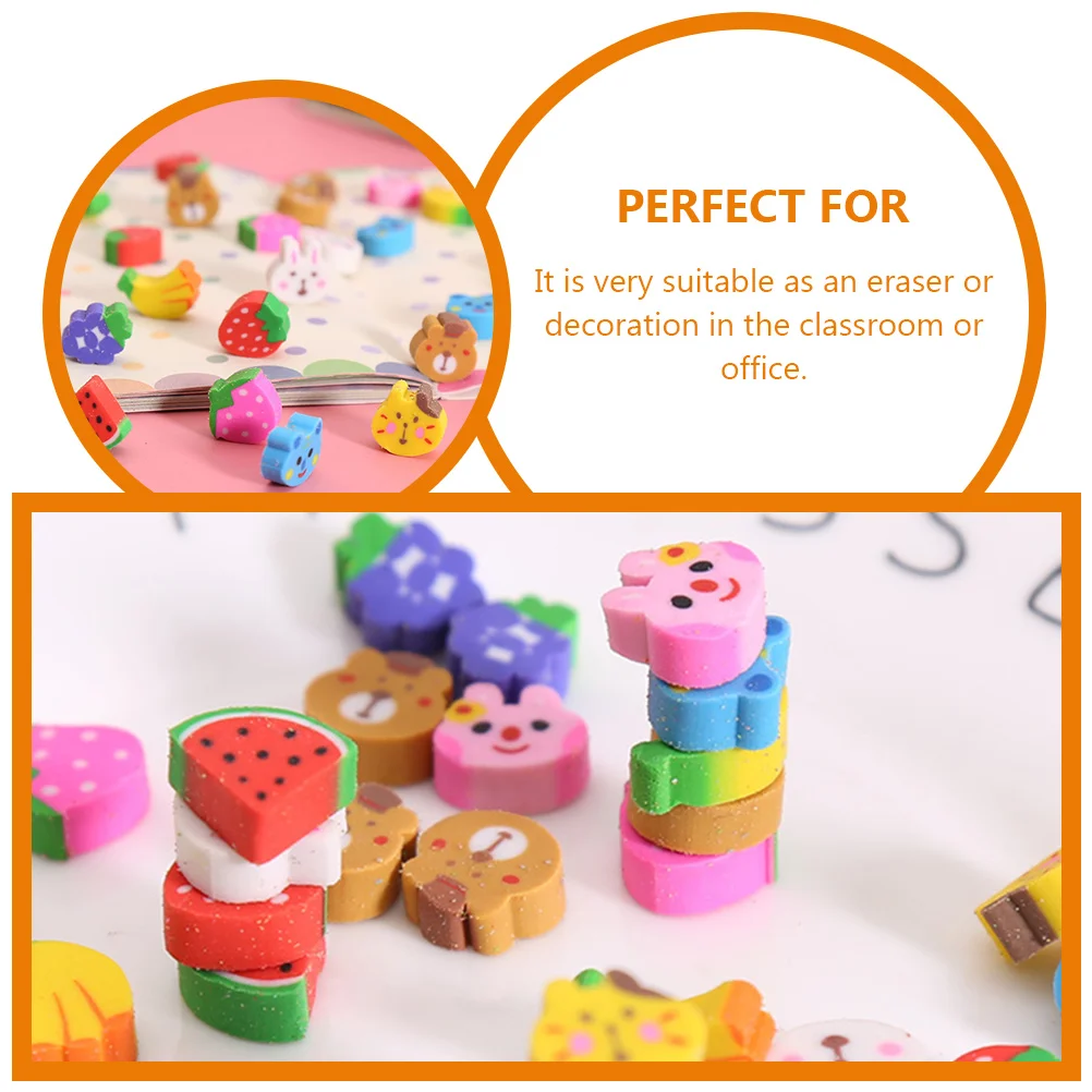 Cartoon Dices Erasers Colorful Multi-function Mini Small Gift for Kids Bulk Child