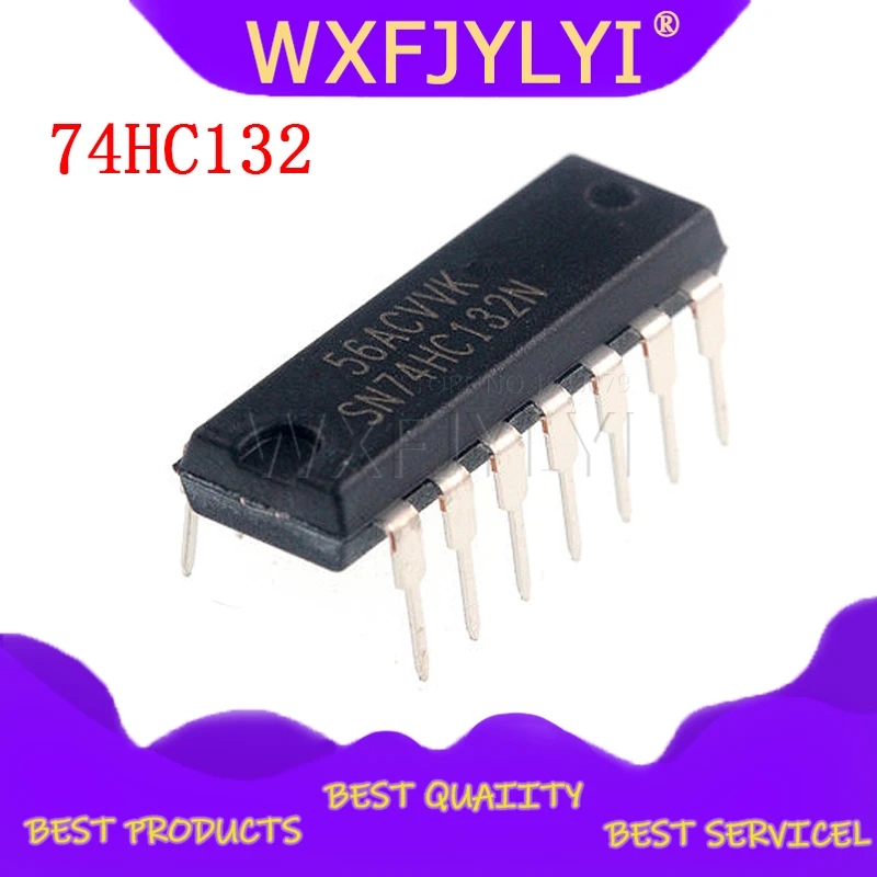 10PCS/LOT 74HC132 74HC132N SN74HC132 SN74HC132N DIP IC DIP-14 New