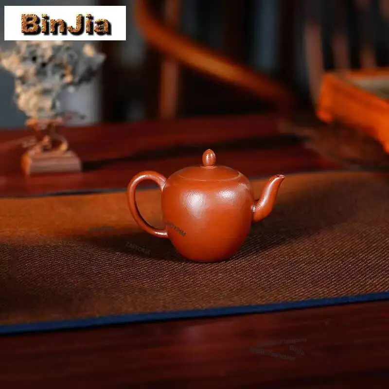 100ml Creative Yixing Purple Clay Teapots Handmade Beauty Shoulder Pot Raw Ore Zhu Mud Kettle Chinese Zisha Tea Set Cafes Craft