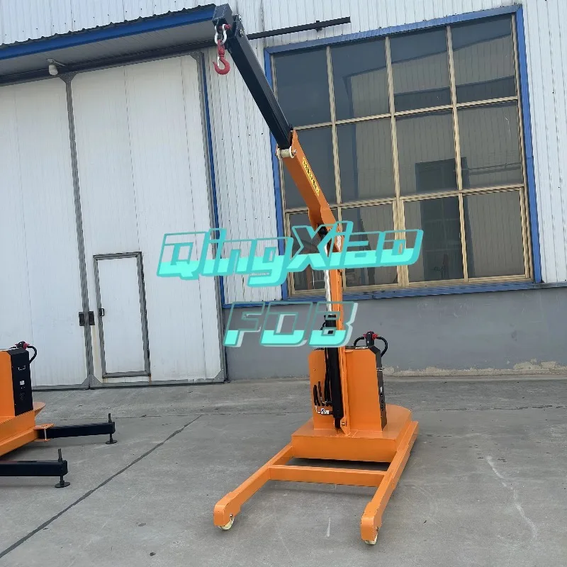 New All-Electric 1 Ton Simple Telescopic Lift Mobile  Truck-Mounted Crane Hydraulic  Material Handling CE Certified In Stock FOB
