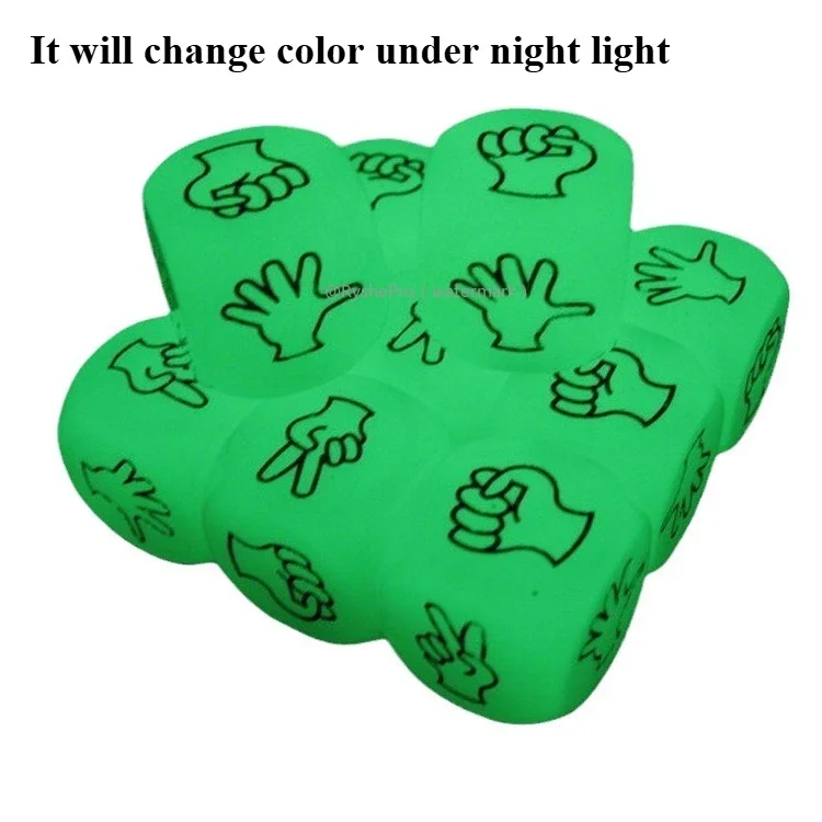 10pcs Glow Dark Dice Set Luminous Dices 6 Side 30mm Guessing Dice for Board Games Activity Casino Theme Party Favors Toy Gifts