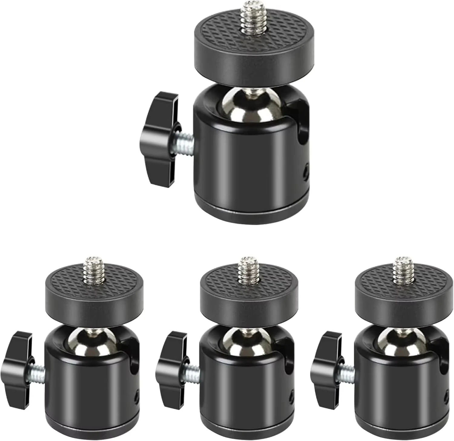 Universal 1/4 "giratória mini bola cabeça parafuso tripé montagem 360 graus de rotação adaptador base para câmeras tripés suporte luz