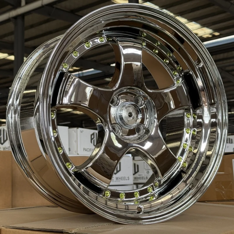 

Professional Design 18 Inch Alloy Cast Full Chrome Five Spoke Jdm Wheels Rims 4 Holes 4x100 One Set Moq