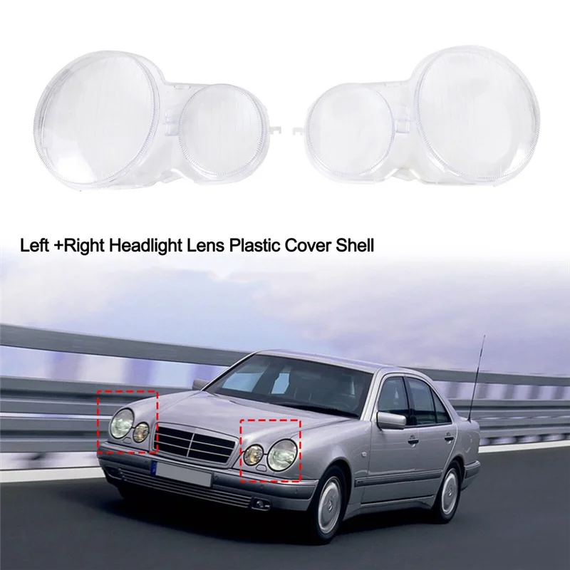 

Стеклянная крышка объектива фар автомобиля, детали крышки фары для Mercedes-Benz W210 E-Class 1995-2003 E200 E240 E260 E280, крышка лампы