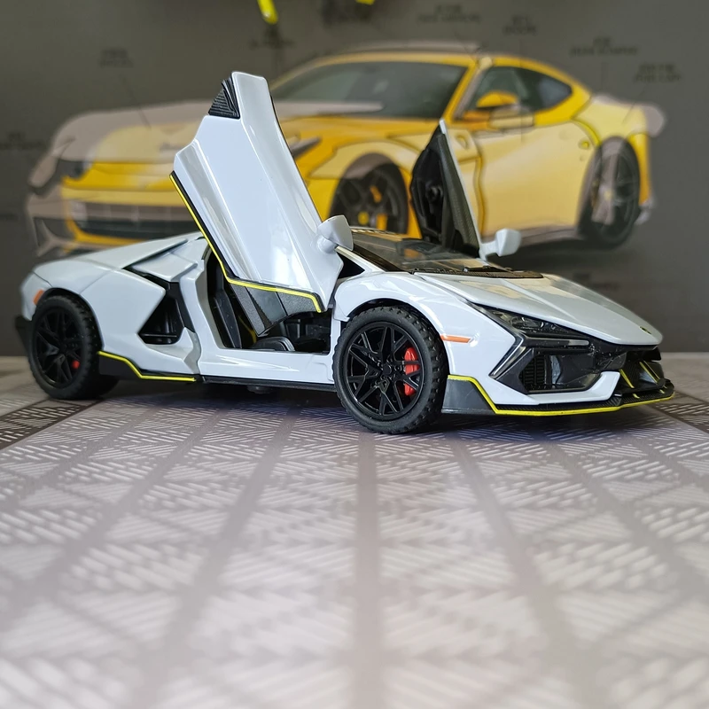 1:32 simulation Lamborghini Revuelto Malissa modified alloy racing model with doors that can open, sound and light feedback gift