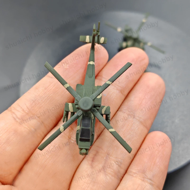 2 шт. цветные AH-64 вертолетные оружие модель 1/400 1/350 масштаб миниатюрные армейские основные вооруженные вертолеты для DIY украшения хобби