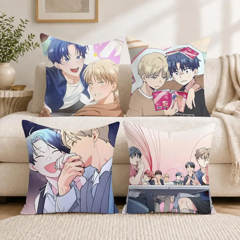 Yaoi Anime O-one Room Ta Cushion Cover Plush Decorative Pillow Case With Hidden Zipper Fashion Room Decor For Home
