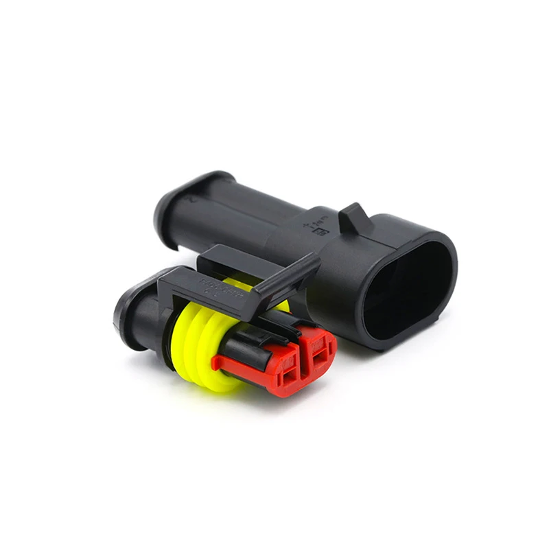 20/50/100 juegos conector impermeable AMP 1/2/3/4/5/6 pines 12A IP68 conector eléctrico automotriz con terminales para camión/coche 3