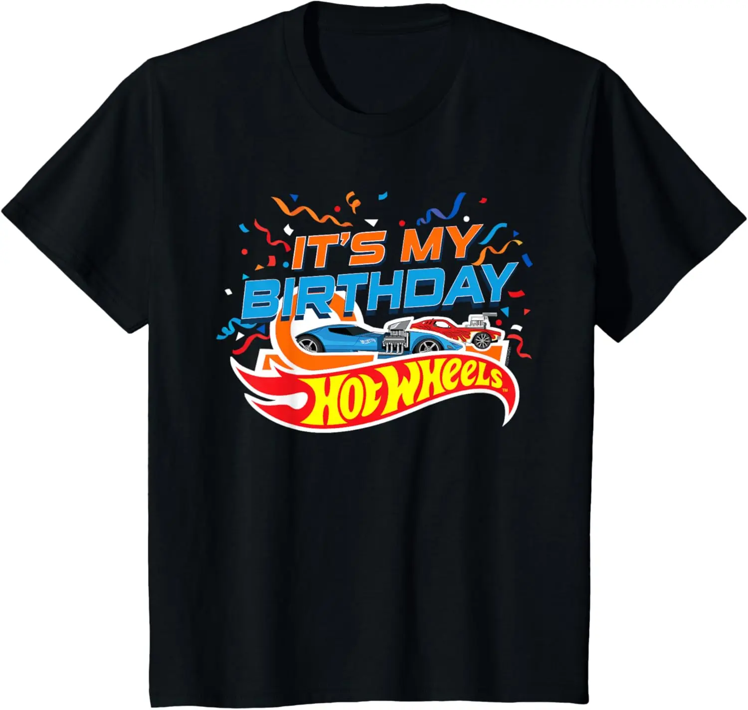 Kids It's My Birthday Confetti T-Shirt 100% Cotton Trendy Y2K Short-Sleeve Tee – Soft, Quick-Drying, & Moisture-Wicking; Ideal