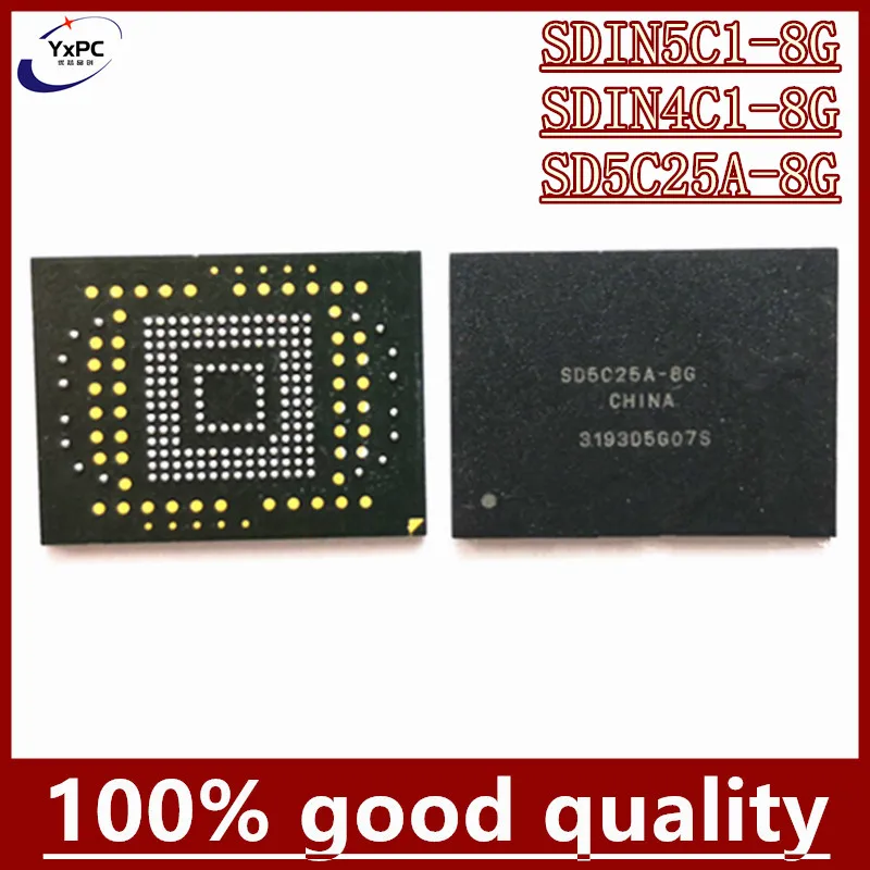 SD5C25A-8G SDIN4C1-8G SDIN5C1-8G SD5C25A SDIN4C1 SDIN5C1 8G BGA169 EMMC 8GB Flash Memory IC Chipset with balls