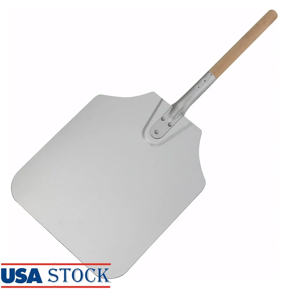 

26 Inch Aluminum Pizza Peeler Heavy Duty Long Handle Wide Blade Reinforced Grip Ideal Pizza Burgers Bread and Oven Use