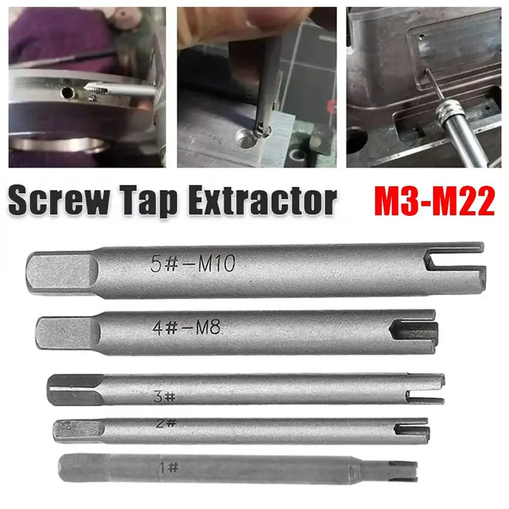 1Pcs Screw Bolt Remover Broken Tap Extractor Wrench Drill Bit M3-M22 Damaged Screw Tap Extractor Steel Hand Tools