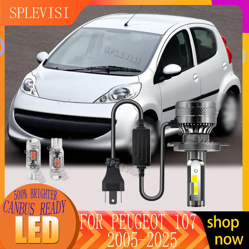 

Быстрое время запуска с недавно модернизированными светодиодными лампами для фар PEUGEOT 107 2005 2006 2007 2008 2009 2010 2011 2012 2013-2025