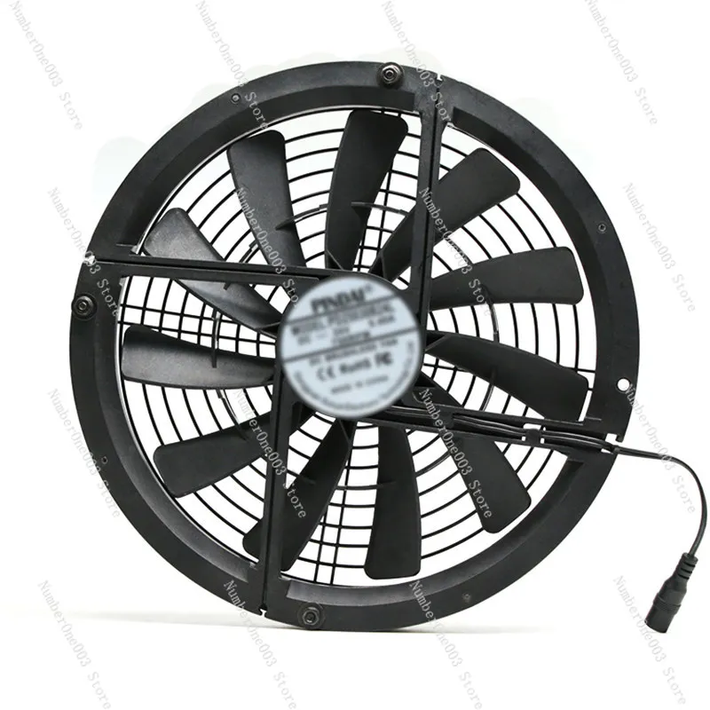 25Cm Large Air Volume 12V Animal And Plant Furniture Cabin Self-driving Tour RV Ventilation Exhaust Cooling Fan 25030