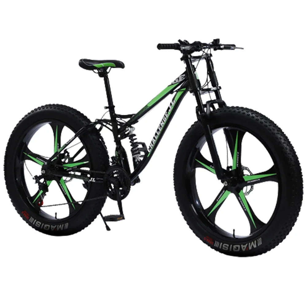 

24|26 Inches Bicycle 21/24/27/30 Speed Soft Tail Frame High Carbon Steel Material Bike Front And Rear Mechanical Disc Brakes