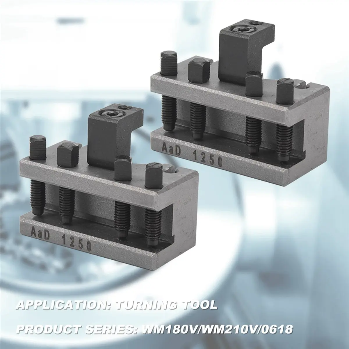 Aa1250 Lathe Quick Change Tool Post Set WM210V&WM180V&0618 12X12mm Tool Rest for Swing Over Bed 120-220mm