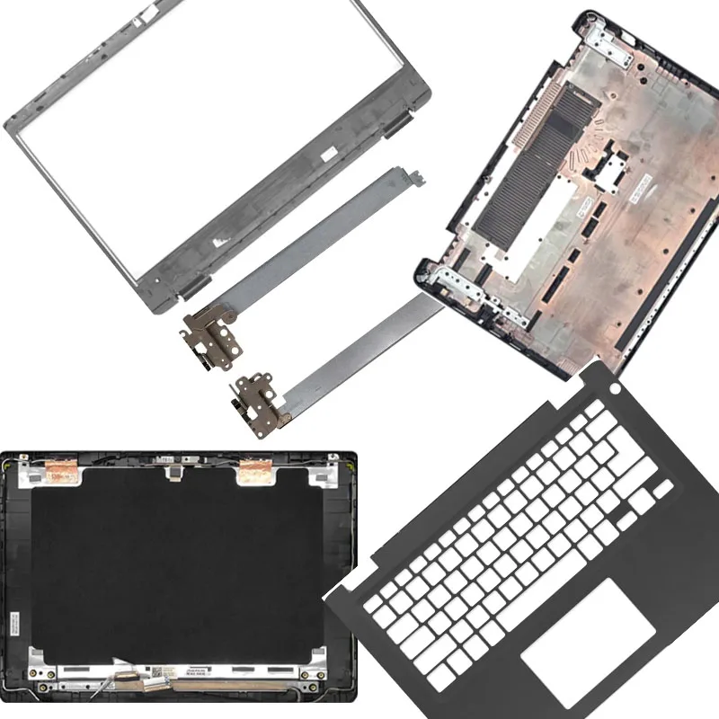 LCD Screen Back Cover For Dell Latitude 3400 E3400 Front Bezel Palmrest Lower Bottom Case Hinges 0H02YK 0NFPP9 Black