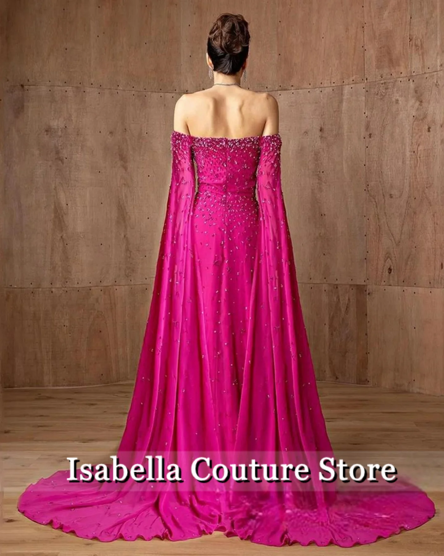 Nieuwe roze off-shoulder strapless Saoedi-Arabië luxe avondjurken 2025, trouwjurk فسات dh dh Mohamed mioة lange galajurk op maat