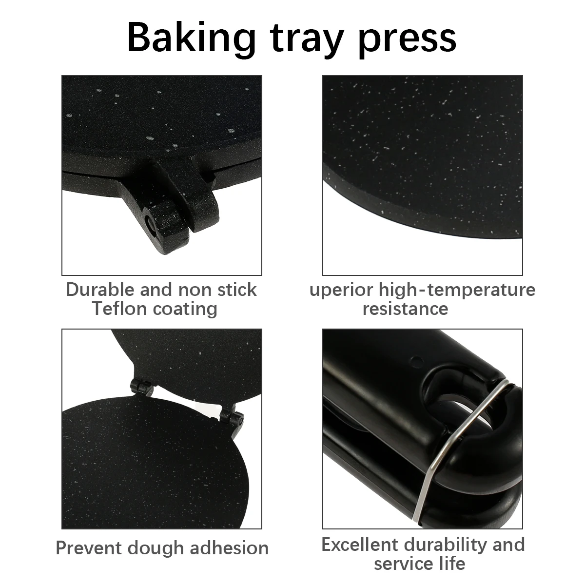 Tortilla Press Pan, Non-Stick Pancake Griddle with Bakelite Handle, Aluminum Tortilla Dough Press Pan Multipurpose Stove Top Pan