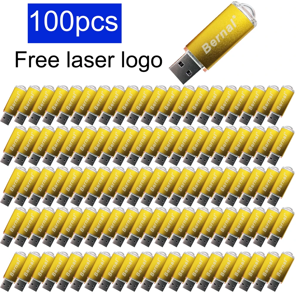 100PCS Free Laser Customization LOGO USB Flash Drives 128 256 512 MB 2 4 8 16 GB Pendrive Memory Stick High Speed Pen Drive