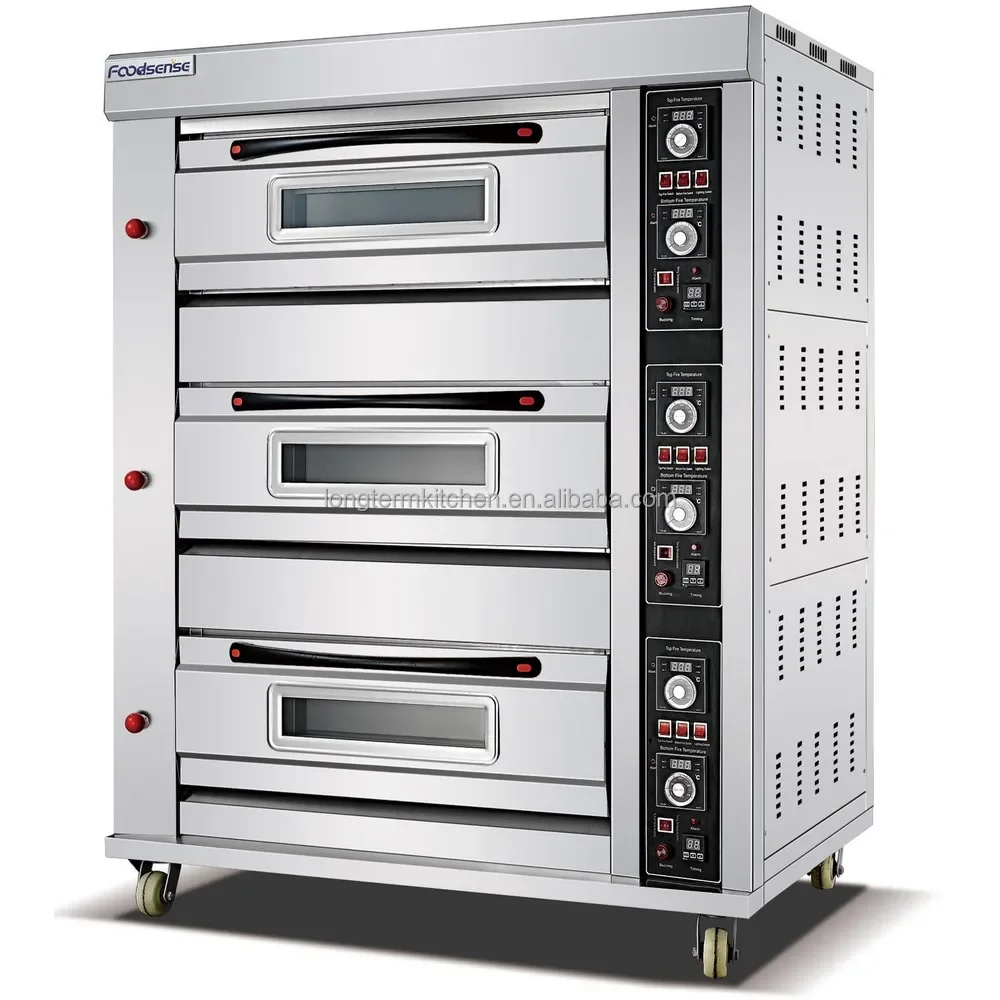 3-deck 6-tray Professional Baking Oven Gas. Bread Oven, Pizza Oven, Lpg Gas Oven