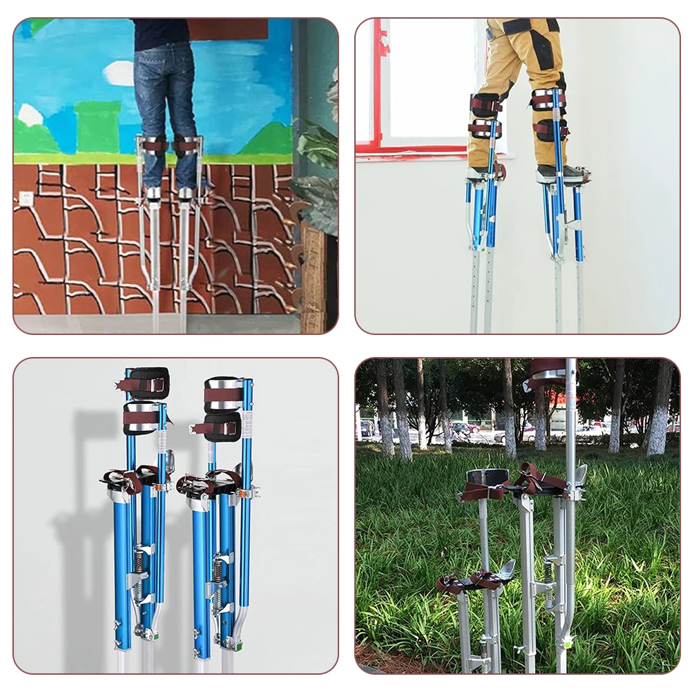 2 pezzi Trampoli Fasce per gambe in nylon regolabili per kit di sostituzione del poggiapiedi per cartongesso Trampoli Parti di ricambio per trampoli per cartongesso Parti per esterni