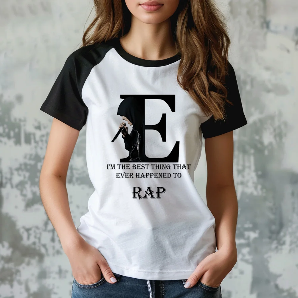 Eminem t shirt donna designer streetwear top abbigliamento femminile manga