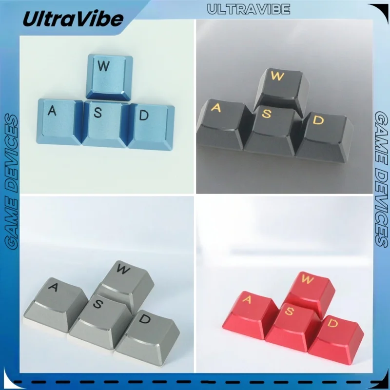 

Aluminum Alloy Cnc Keycaps Wasd Cherry Height Opaque Keycaps High Gloss Character Gloss Edge Metal Mechanical Keyboard Keycaps