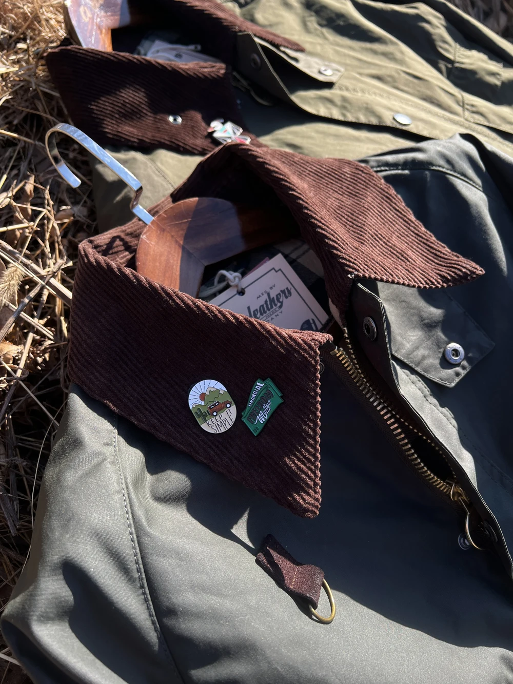 جاكيت قماش شمعي زيتي براندو مع طية صدر ، صورة ظلية قصيرة ، جاكيت نحيف كلاسيكي سفاري ، قصير #3