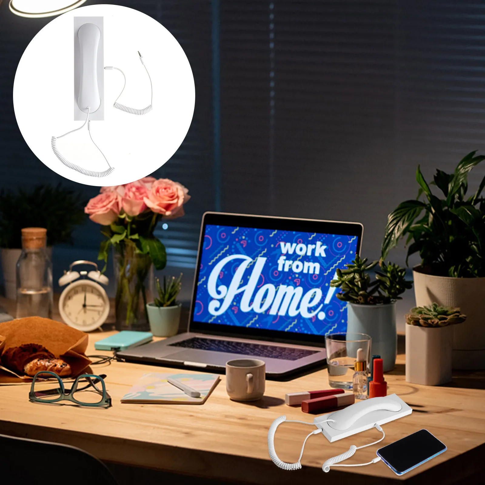 1Pcs Retro Vintage Handset Creative Cellphone Computer Tablet Voice Headset Classic Corded Receiver for Calls