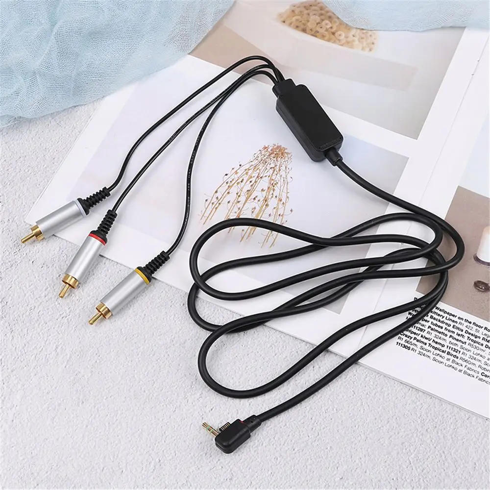 Composite RCA Male For PSP 2000 3000 Slim to TV 3 RCA Cable Cord Audio Cables AV Cable