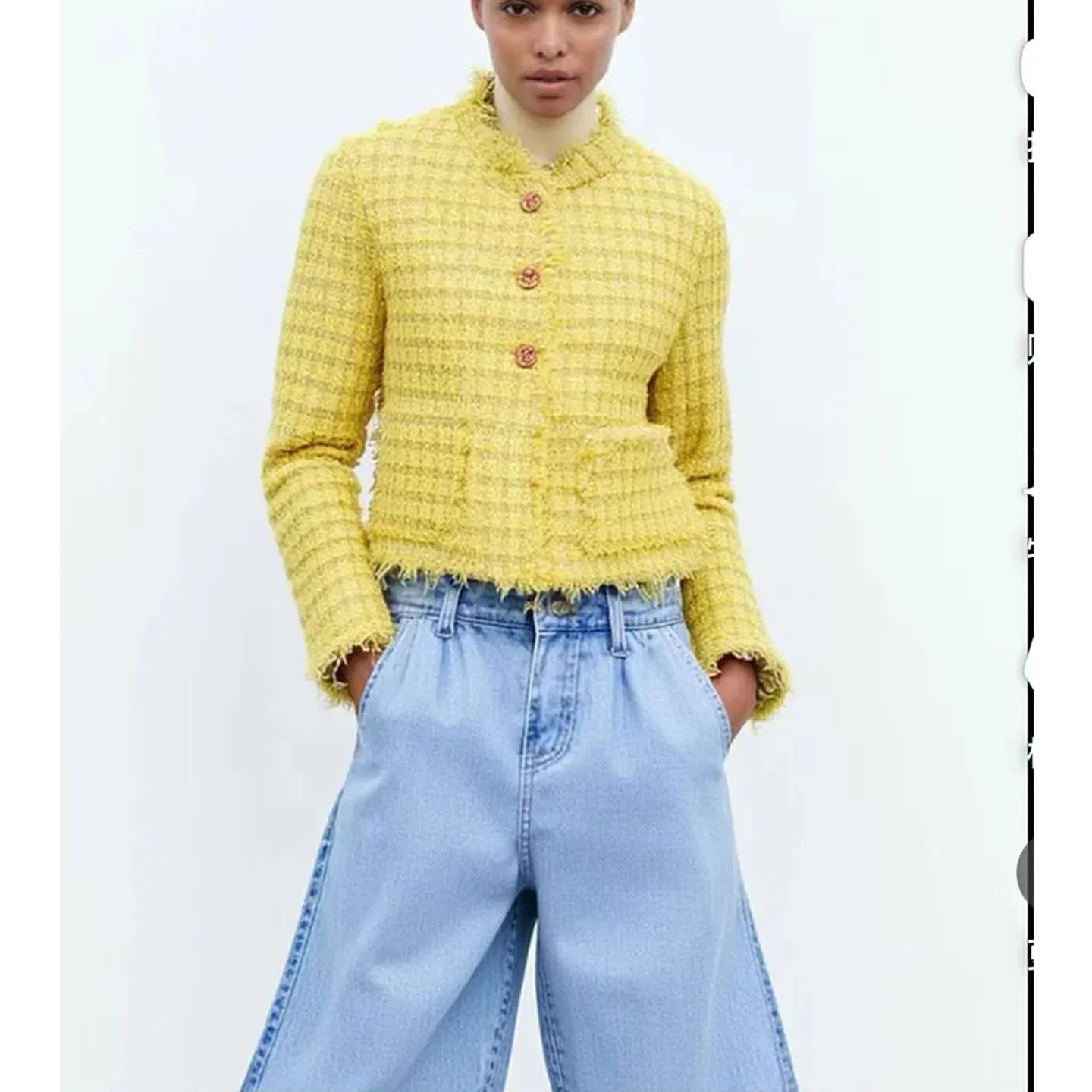 Autumn 2025 New round Ne Long Sve Coarse Texture ket Decorated ort Jaet Casual Sle Women's Polyester Fiber Coat