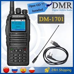 Baofeng-ดิจิตอล walkie talkie, วิทยุอะนาล็อก, เปิด GD77 DMR, UHF, VHF, 5W, ช่วงเวลาคู่, Tier1, Tier2, DM1701อัพเกรด DR-1801