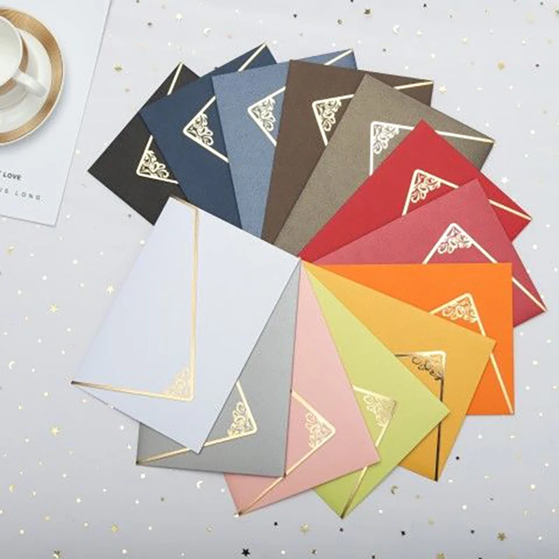 10pcs/lot Blank Envelope Pearl Bronzing European Gift Greeting Invitation Wedding Business Postcards High Quality Stationery